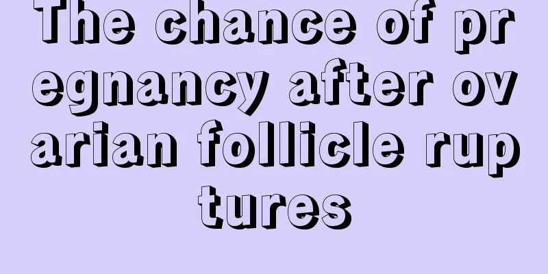 The chance of pregnancy after ovarian follicle ruptures