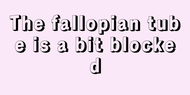 The fallopian tube is a bit blocked