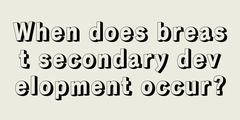 When does breast secondary development occur?