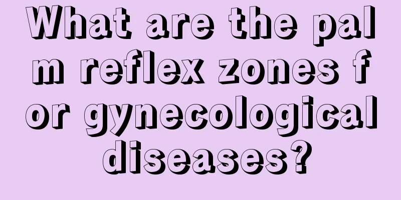 What are the palm reflex zones for gynecological diseases?