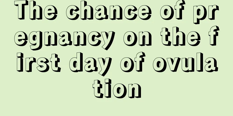 The chance of pregnancy on the first day of ovulation