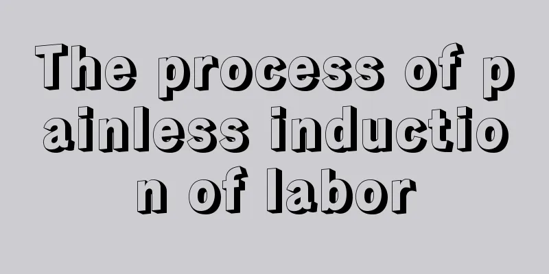 The process of painless induction of labor