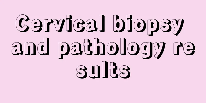 Cervical biopsy and pathology results