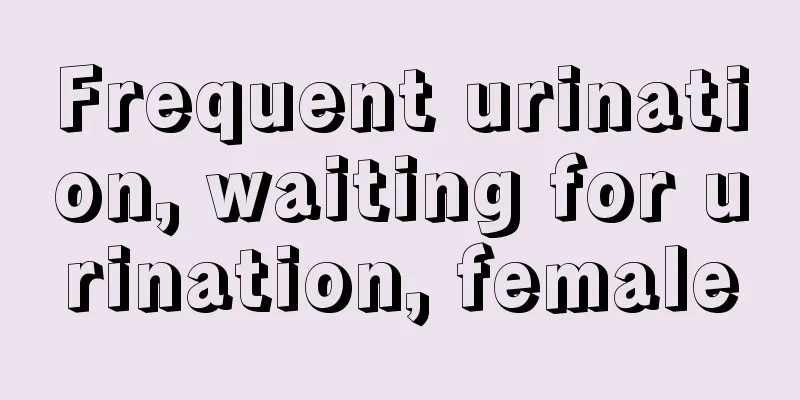 Frequent urination, waiting for urination, female