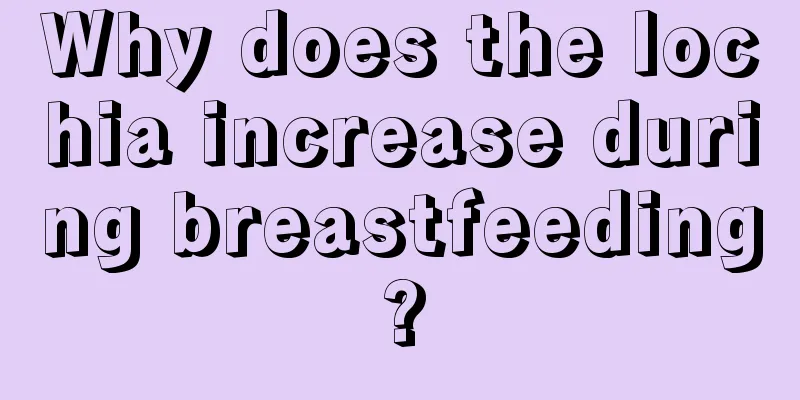 Why does the lochia increase during breastfeeding?