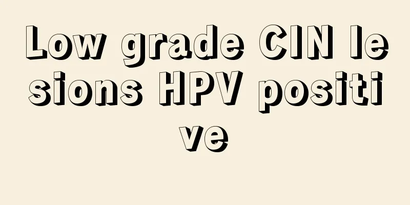 Low grade CIN lesions HPV positive