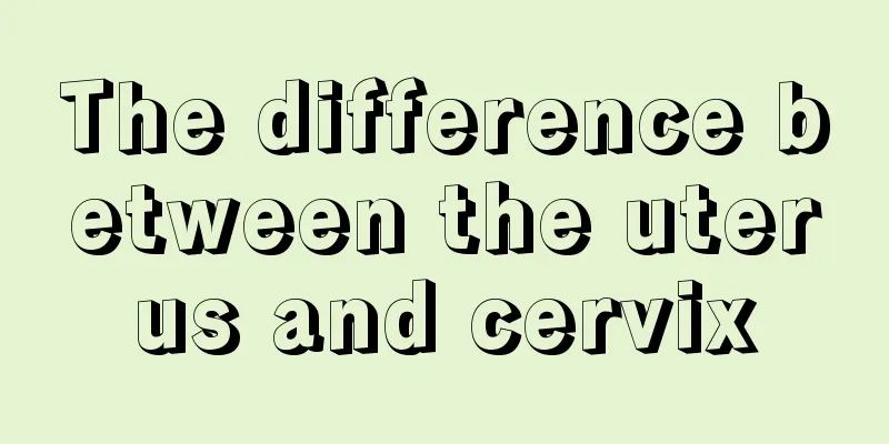 The difference between the uterus and cervix