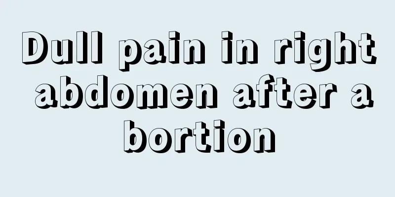 Dull pain in right abdomen after abortion