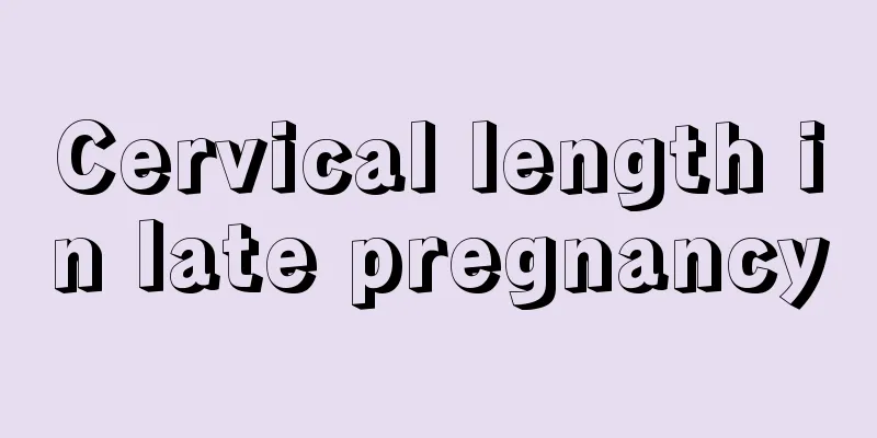 Cervical length in late pregnancy