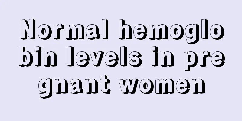 Normal hemoglobin levels in pregnant women