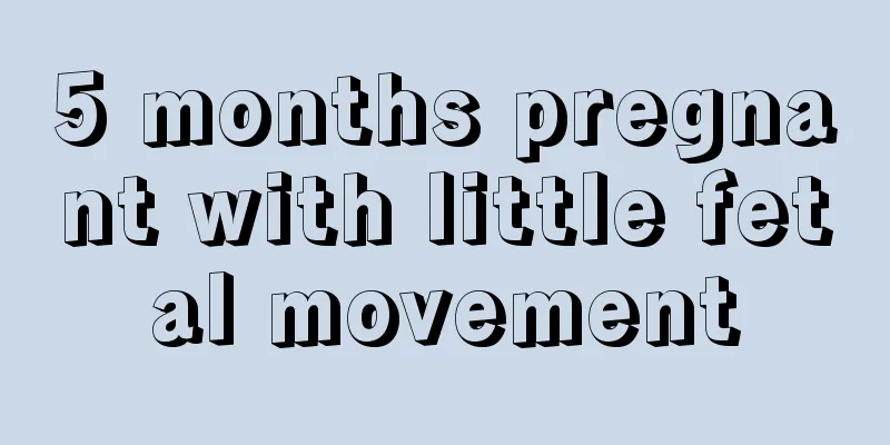 5 months pregnant with little fetal movement