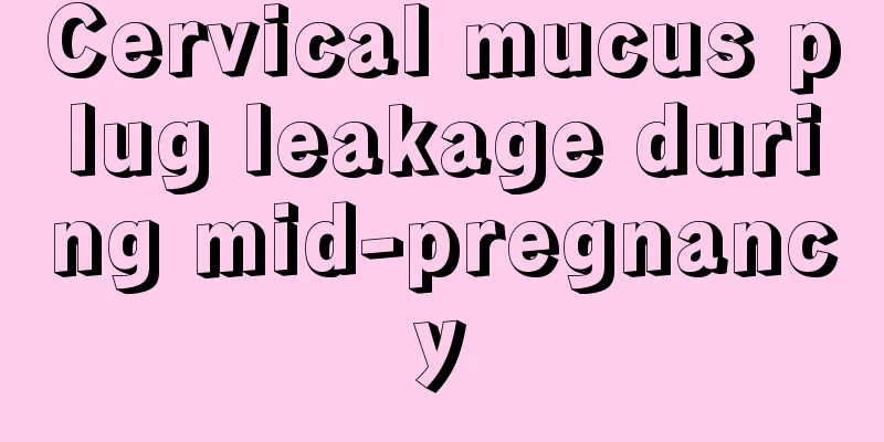 Cervical mucus plug leakage during mid-pregnancy