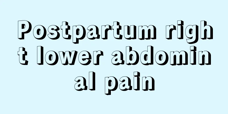 Postpartum right lower abdominal pain