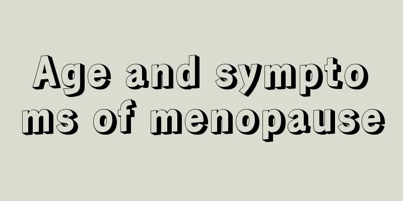 Age and symptoms of menopause