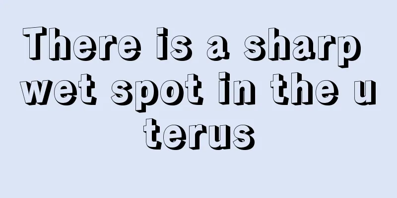 There is a sharp wet spot in the uterus