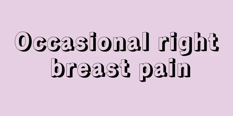 Occasional right breast pain