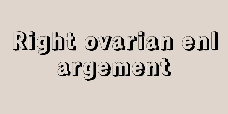 Right ovarian enlargement