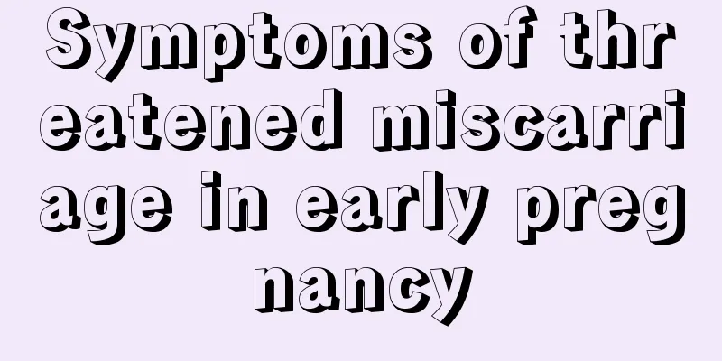 Symptoms of threatened miscarriage in early pregnancy