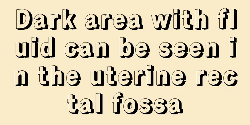 Dark area with fluid can be seen in the uterine rectal fossa