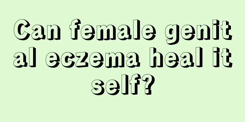 Can female genital eczema heal itself?