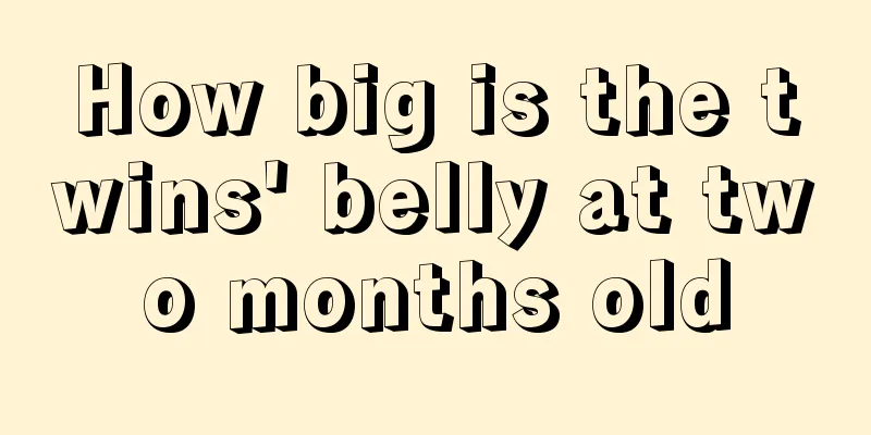 How big is the twins' belly at two months old