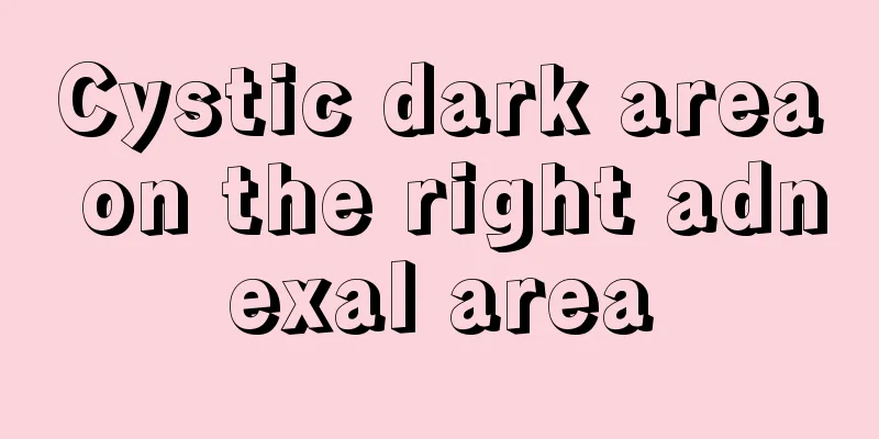 Cystic dark area on the right adnexal area