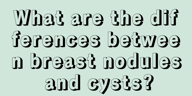 What are the differences between breast nodules and cysts?