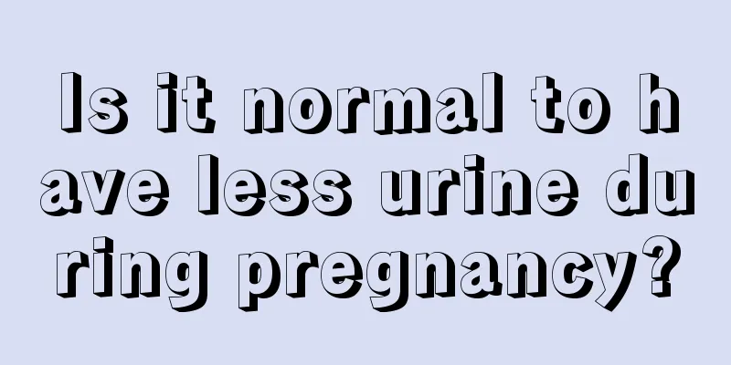 Is it normal to have less urine during pregnancy?