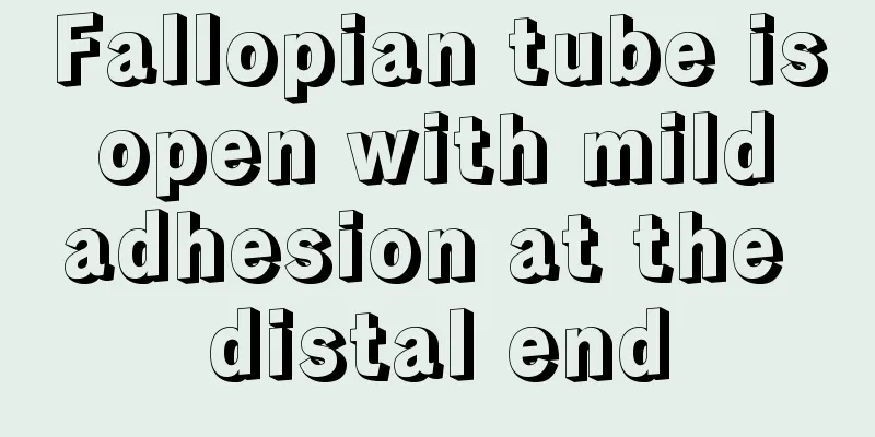 Fallopian tube is open with mild adhesion at the distal end