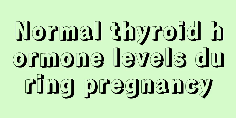 Normal thyroid hormone levels during pregnancy