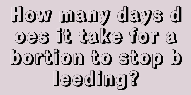 How many days does it take for abortion to stop bleeding?