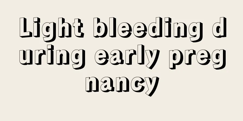 Light bleeding during early pregnancy