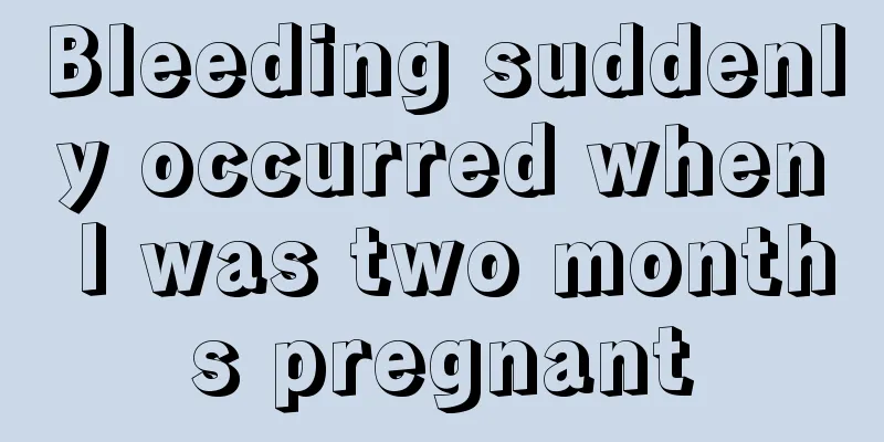 Bleeding suddenly occurred when I was two months pregnant