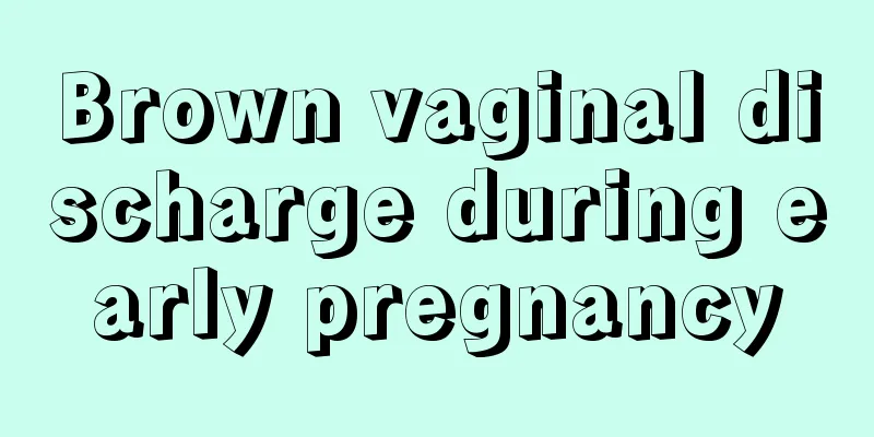 Brown vaginal discharge during early pregnancy