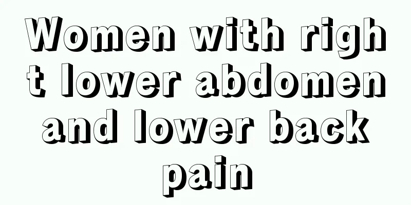 Women with right lower abdomen and lower back pain