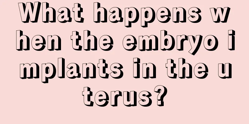 What happens when the embryo implants in the uterus?