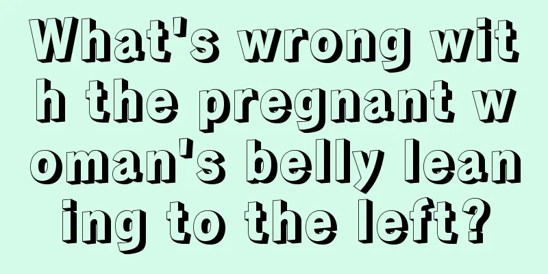 What's wrong with the pregnant woman's belly leaning to the left?