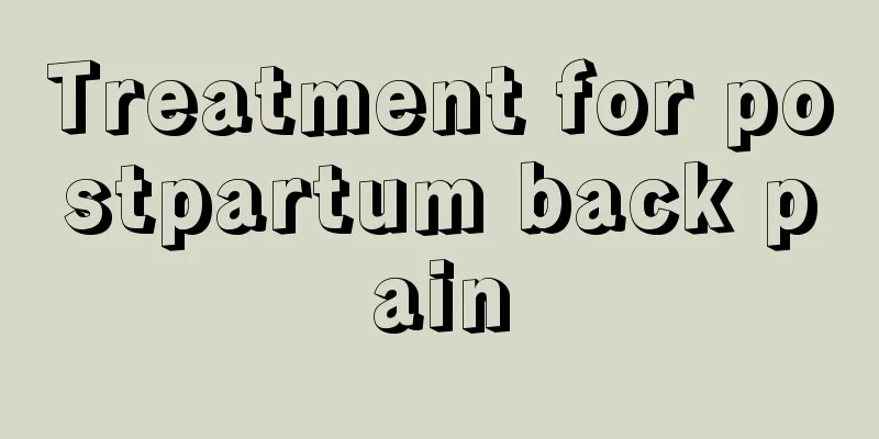 Treatment for postpartum back pain