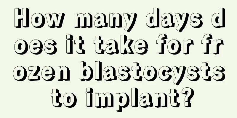 How many days does it take for frozen blastocysts to implant?