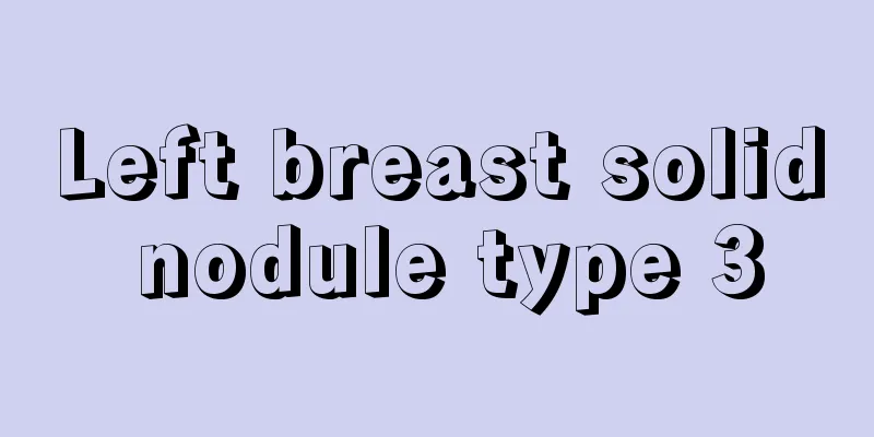 Left breast solid nodule type 3