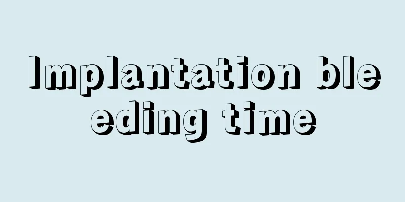 Implantation bleeding time