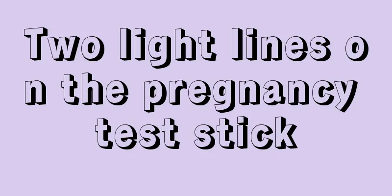 Two light lines on the pregnancy test stick