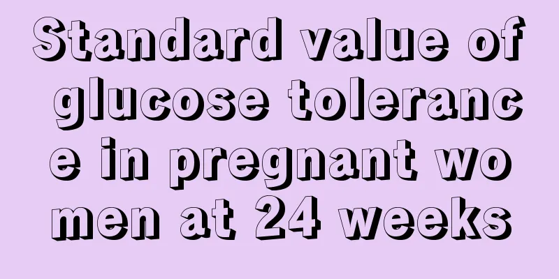 Standard value of glucose tolerance in pregnant women at 24 weeks