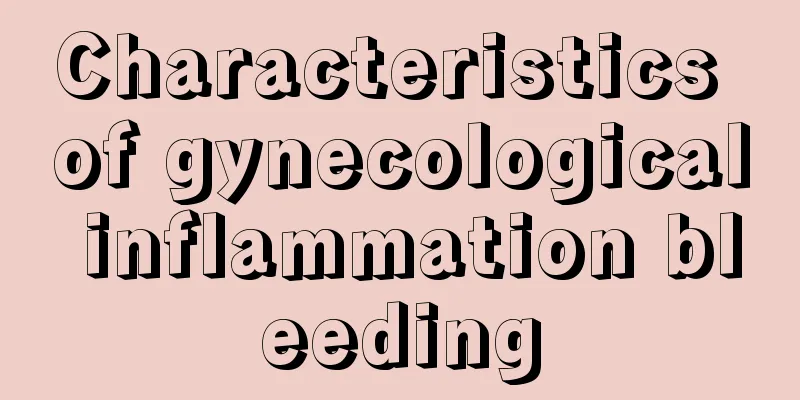 Characteristics of gynecological inflammation bleeding