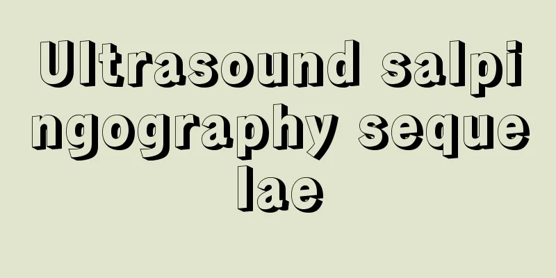 Ultrasound salpingography sequelae