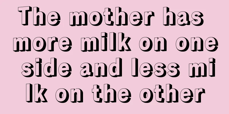 The mother has more milk on one side and less milk on the other