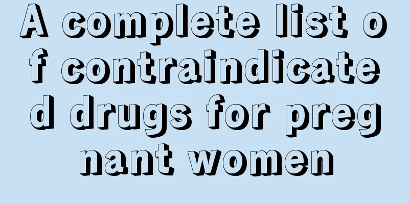 A complete list of contraindicated drugs for pregnant women