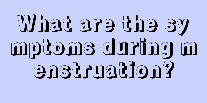 What are the symptoms during menstruation?