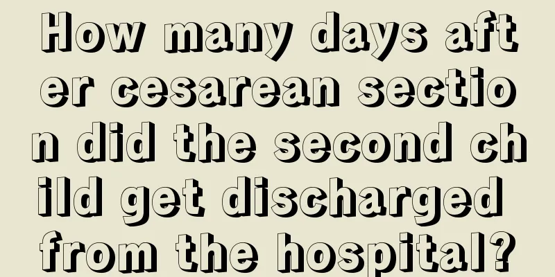 How many days after cesarean section did the second child get discharged from the hospital?