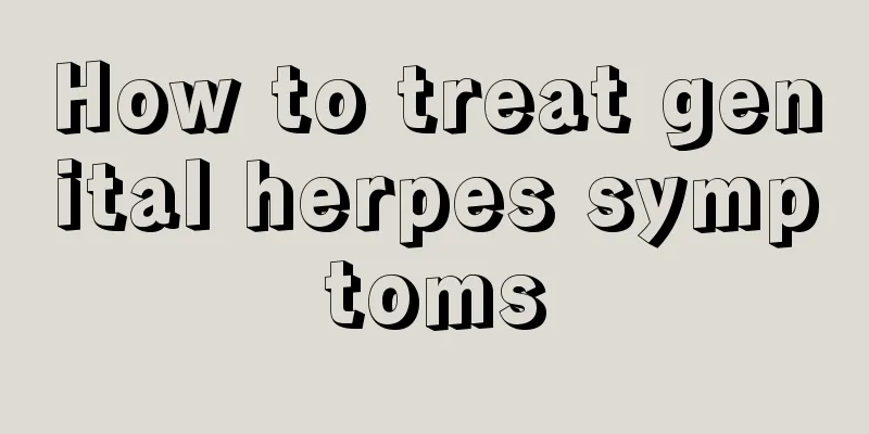 How to treat genital herpes symptoms